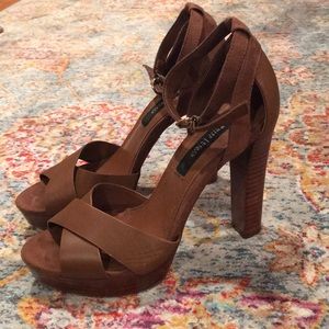 White House Black Market Tan Heel
